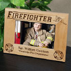 Personalized Firefighter Wood Picture Frame